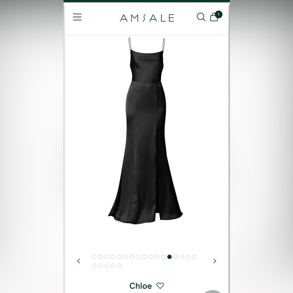 ISO!!!! Sz 6 AMSALE Chloe dress in black